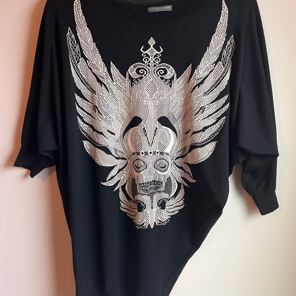 Alexander McQueen skull wool asymmetrical sweater dress top one size fits most - Picture 1 of 12